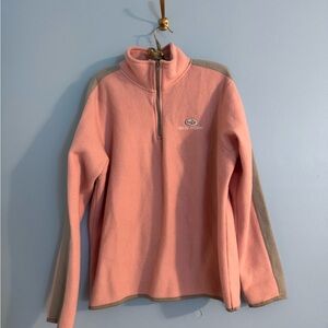 Vintage pink and grey New york quarter zip fleece top size L